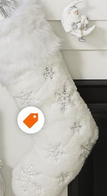 Home Depot Home accents holiday 21-inch silver snowflake stocking offer