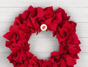 Home Depot Wreath 3 - hah 22in poinsettia wreath​ offer