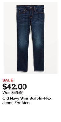 Old Navy Old navy slim built-in-flex jeans for men offer