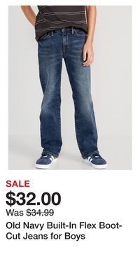 Old Navy Old navy built-in flex boot-cut jeans for boys offer