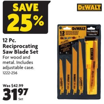 Home Hardware 12 pc. reciprocating saw blade set offer