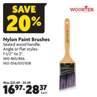 Home Hardware Nylon paint brushes offer