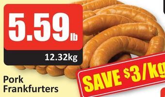 Starsky Pork frankfurters offer