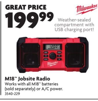 Home Hardware M18 jobsite radio offer