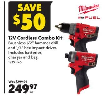 Home Hardware 12v cordless combo kit offer