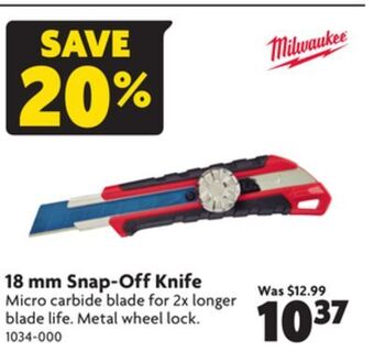 Home Hardware 18 mm snap-off knife offer