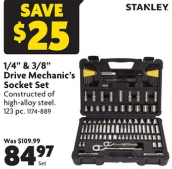 Home Hardware 1/4 & 3/8 drive mechanic's socket set offer
