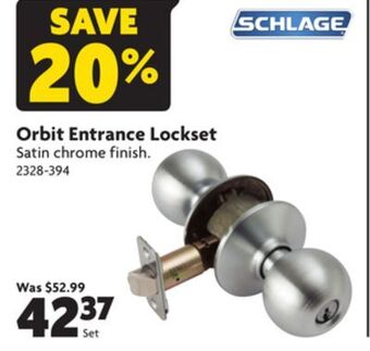 Home Hardware Orbit entrance lockset offer