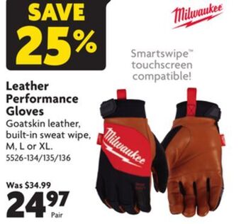 Home Hardware Leather performance gloves offer