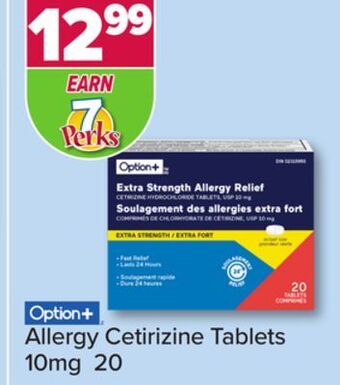 PharmaChoice Option+ allergy cetirizine tablets offer
