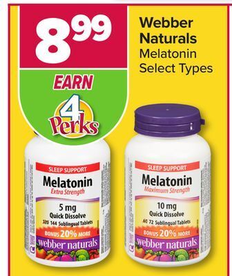 PharmaChoice Webber naturals melatonin offer