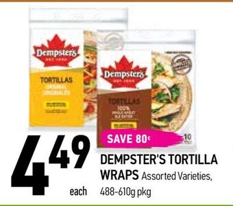 Coppa's Fresh Market Dempster's tortilla wraps offer