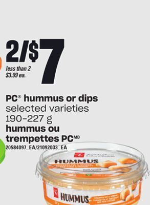 Independent City Market Hummus ou trempettes pc, 190-227 g offer