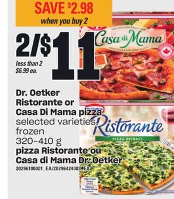 Independent City Market Pizza ristorante ou casa di mama dr. oetker, 320-410 g offer