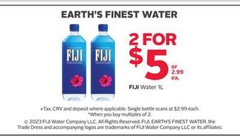 Rexall Fiji water offer