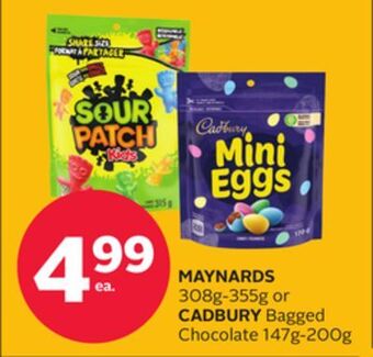 Rexall Maynards 308g-355g or cadbury bagged chocolate 147g-200g offer