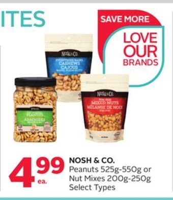 Rexall Nosh & co. peanuts 525g-550g or nut mixes 200g-250g offer