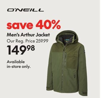 Sport Chek O'neill men's arthur jacket offer