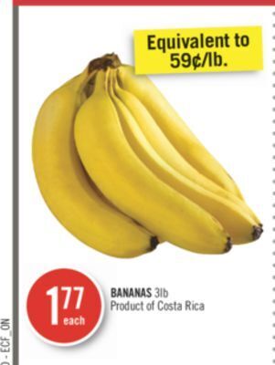 Shoppers Drug Mart Bananas offer