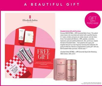 Shoppers Drug Mart Elizabeth arden retinol + hpr ceramide rapid skin renewing water cream offer
