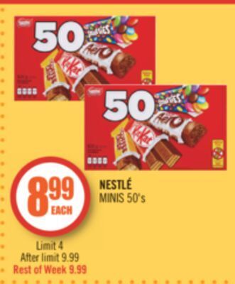 Shoppers Drug Mart Nestlé minis 50's offer
