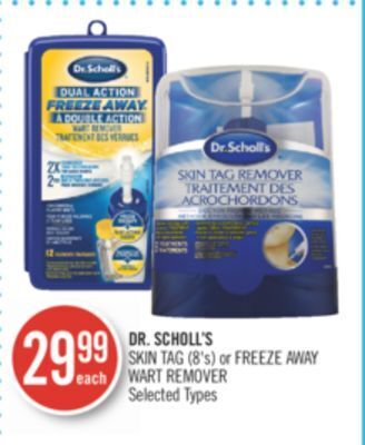 Shoppers Drug Mart Dr. scholl's skin tag or freeze away wart remover offer