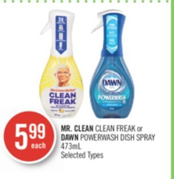 Shoppers Drug Mart Mr. clean clean freak or dawn powerwash dish spray offer