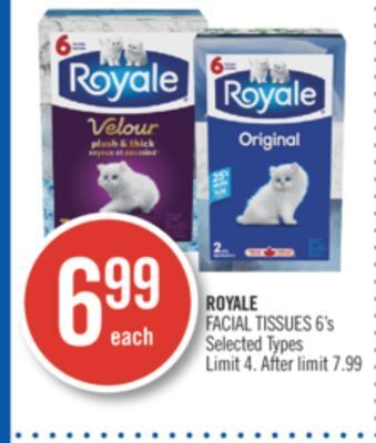 Shoppers Drug Mart Royale facial tissues offer