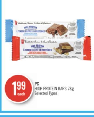 Shoppers Drug Mart Pc high protein bars offer