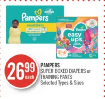 Shoppers Drug Mart Pampers super boxed diapers or training pants offer