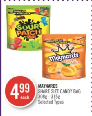 Shoppers Drug Mart Maynards share size candy bag offer