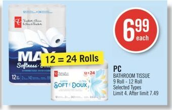 Shoppers Drug Mart Pc bathroom tissue offer