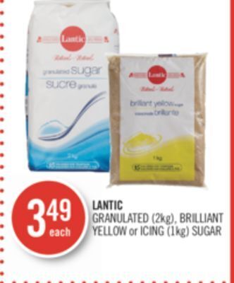 Shoppers Drug Mart Lantic granulated (2kg), brilliant yellow or icing (1kg) sugar offer