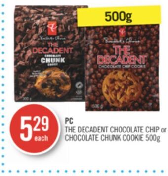 Shoppers Drug Mart Pc the decadent chocolate chip or chocolate chunk cookie offer
