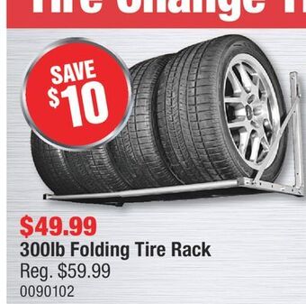 PartSource 300lb folding tire rack offer