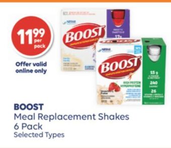 Wellwise by Shoppers Boost meal replacement shakes offer