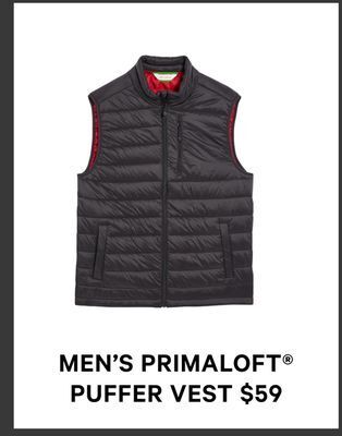 Joe Fresh Men's primaloft puffer vest offer
