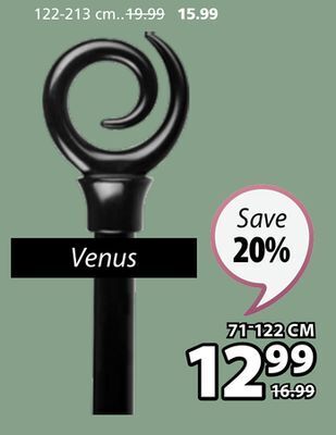 JYSK Venus single curtain rod kit offer