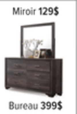 Leon's Sophie bureau 6 tiroirs - gris altéré offer