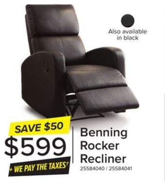 Leon's Benning recliner - dark brown offer