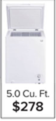 Leon's L2 white chest freezer (5.0 cu. ft.) - lrc05m2awwc offer