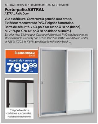 Patrick Morin Astral patio door offer