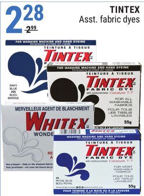 Rossy Tintex asst. fabric dyes offer