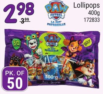 Rossy Paw patrol lollipops offer