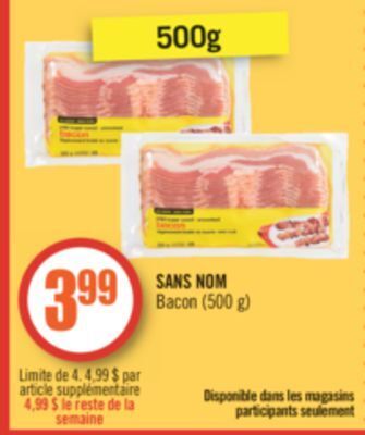 Pharmaprix No name bacon offer