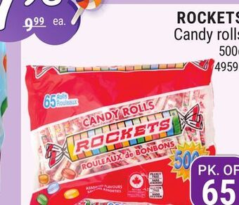 Rossy Rockets candy rolls offer