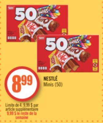 Pharmaprix Nestlé minis (50) offer