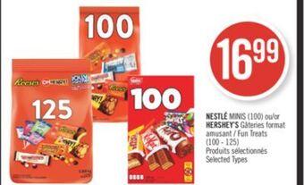 Pharmaprix Nestlé minis (100) or hershey's fun treats (100 - 125) offer