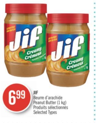 Pharmaprix Jif peanut butter offer