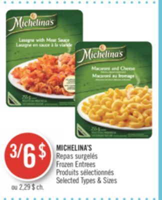 Pharmaprix Michelina's frozen entrees offer